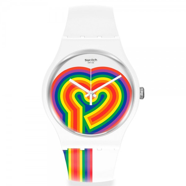 SWATCH Beating Love SUOW171 Multicolor Silicone Strap