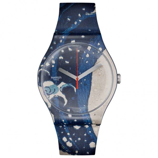 SWATCH The Great Wave by Hokusai & Astrolabe SUOZ351 Multicolor Silicone Strap