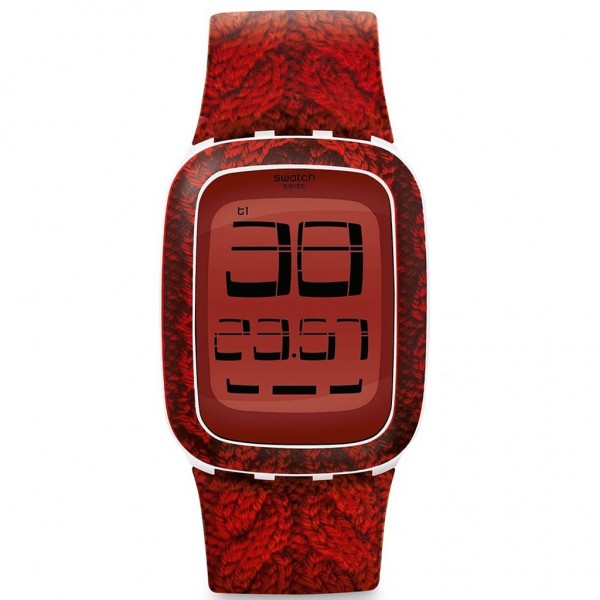 SWATCH Bollente Touch SURW111 Red Rubber Strap