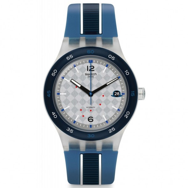 SWATCH Thames SUTZ405S Automatic Blue Silicone Strap