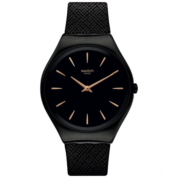 SWATCH Skin Notte SYXB101 Black Leather Strap