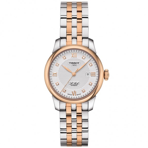 TISSOT T-Classic Le Locle Automatic Diamonds Two Tone Stainless Steel Bracelet T0062072203600