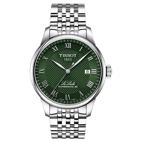 TISSOT T-Classic Le Locle Powermatic 80 Automatic Silver Stainless Steel Bracelet T0064071109300