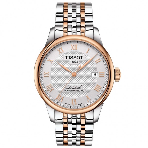 TISSOT T-Classic Le Locle Powermatic 80 Two Tone Stainless Steel Bracelet T0064072203300