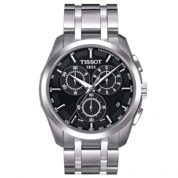 TISSOT T-Classic Couturier Chronograph Silver Stainless Steel Bracelet T0356171105100