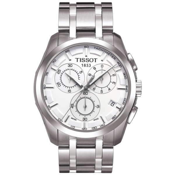 TISSOT T-Classic Couturier Chronograph Silver Stainless Steel Bracelet T0356171103100