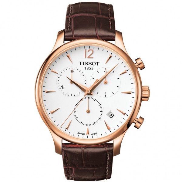 TISSOT T-Classic Tradition Chrono Brown Leather Strap T0636173603700