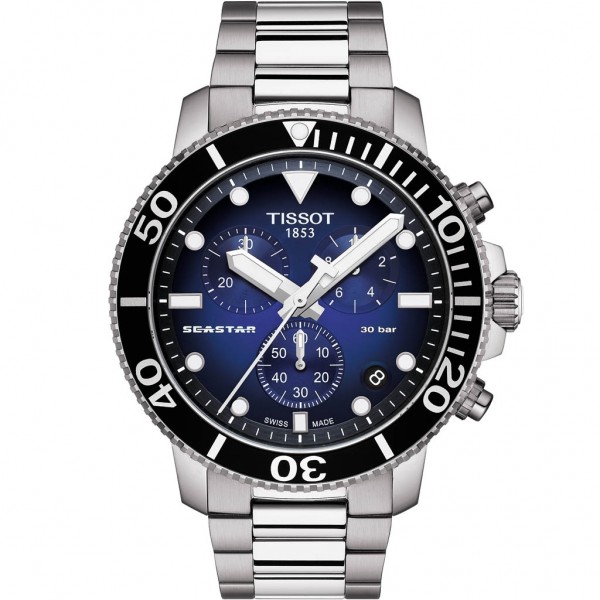 TISSOT T-Sport Seastar 1000 Chrono Silver Stainless Steel Bracelet T1204171104101
