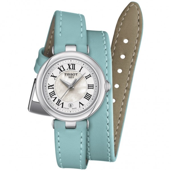 TISSOT T-Lady Bellissima Small Light Blue Leather Strap XS T1260101611300
