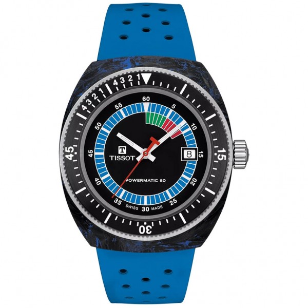 TISSOT T-Sport Sideral S Powermatic 80 Automatic Blue Rubber Strap T1454079705701