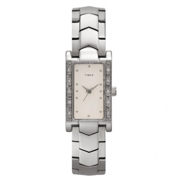 TIMEX T2Ε061 Crystals Silver Stainless Steel Bracelet