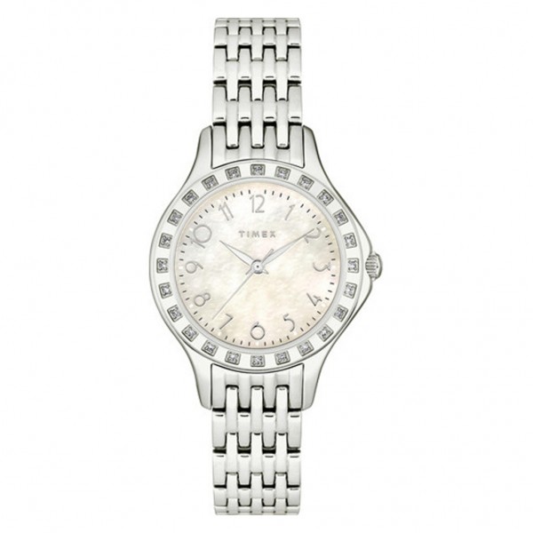 TIMEX T2M572 Crystals Silver Stainless Steel Bracelet