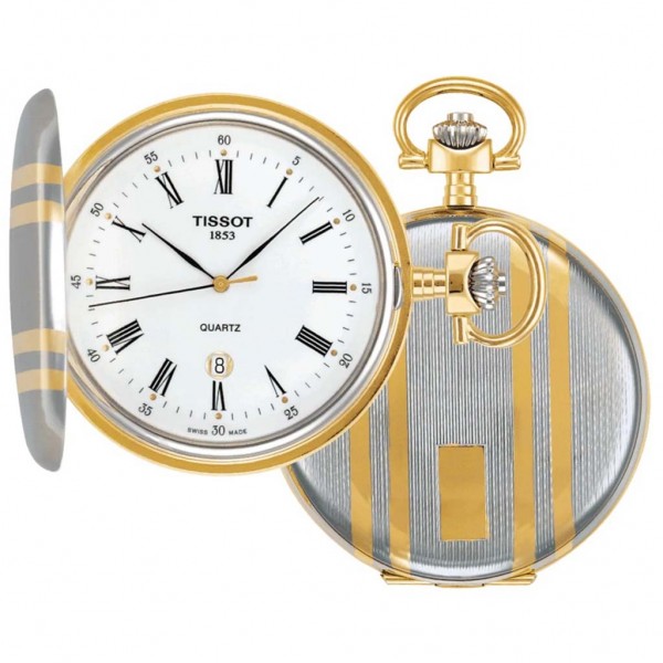 TISSOT T-Pocket Savonnettes Two Τone Stainless Steel T83855313