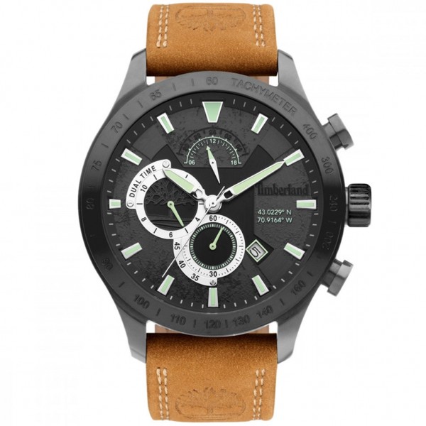 TIMBERLAND Nickerson TDWGF2100202 Chrono Brown Leather Strap