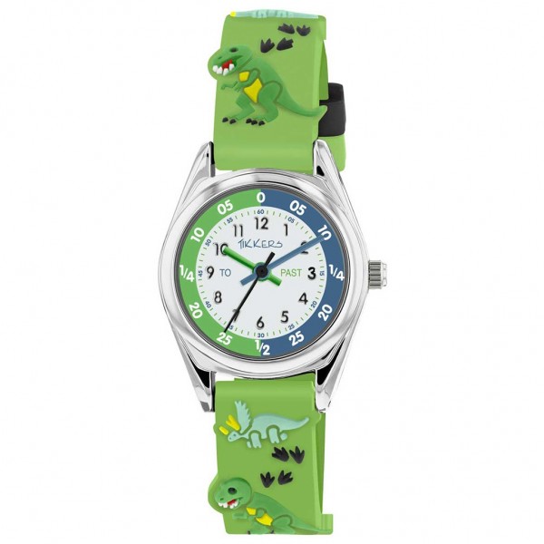 TIKKERS Boys TK0207 Green Silicone Strap