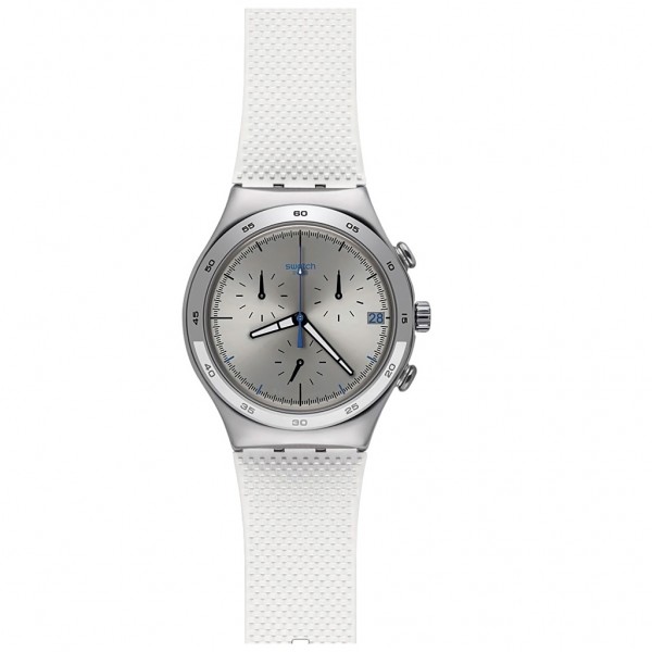SWATCH Travel Chic YCS584 Chronograph White Rubber Strap