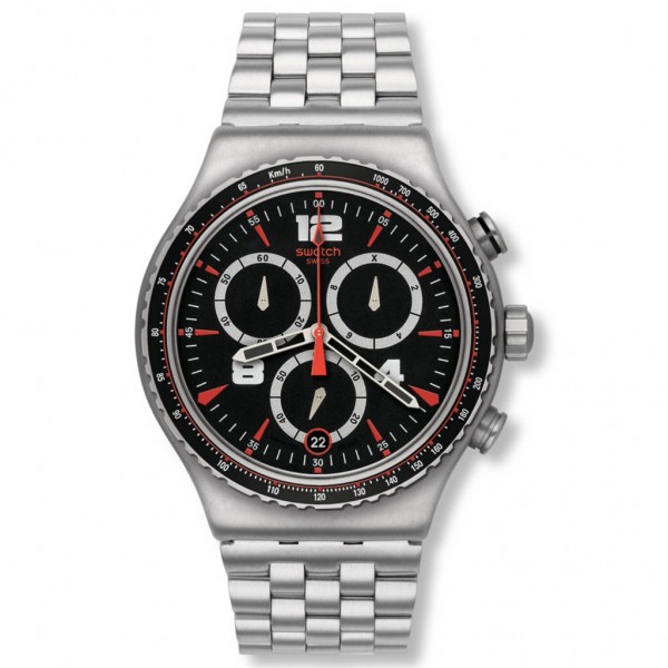 SWATCH Pudong Restyled YVS404GE Chrono Silver Stainless Steel Bracelet